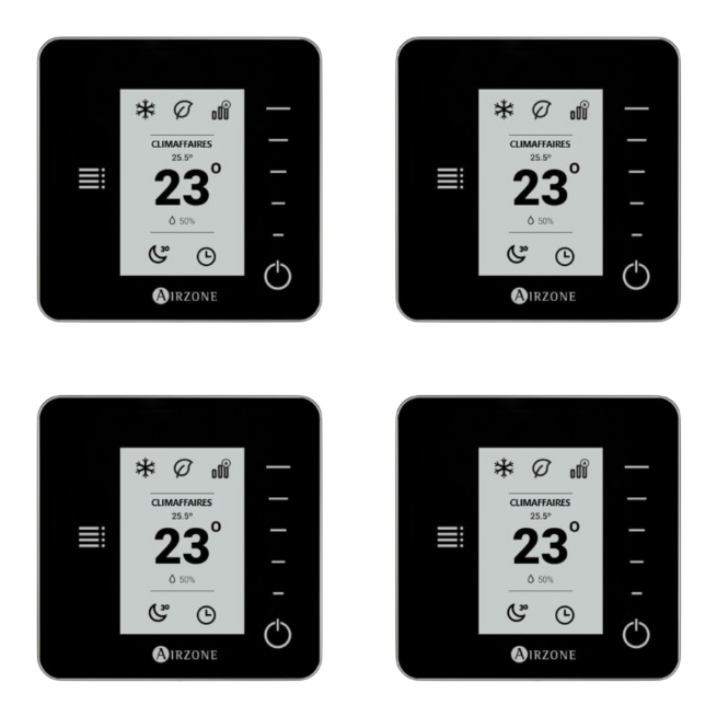 Pack 4 thermostats Airzone noir